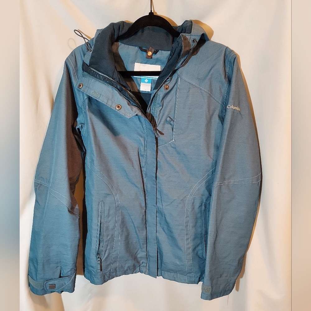 Columbia Women's Sleet to Street™ II Interchange Blue Hooded Jacket - EUC
